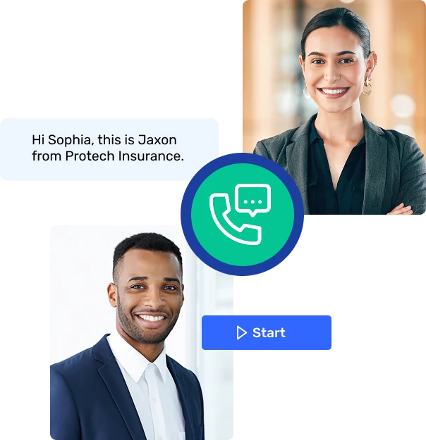 Two reps starting an AI roleplay call